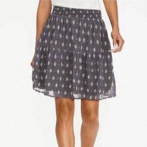 Garnet Hill Easy Crinkled Silk Skirt Size M